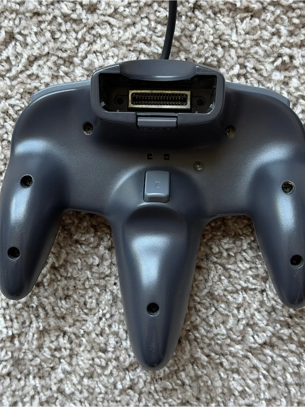 NINTENDO 64 N64 GRAY AND BLACK CONTROLLER USED
